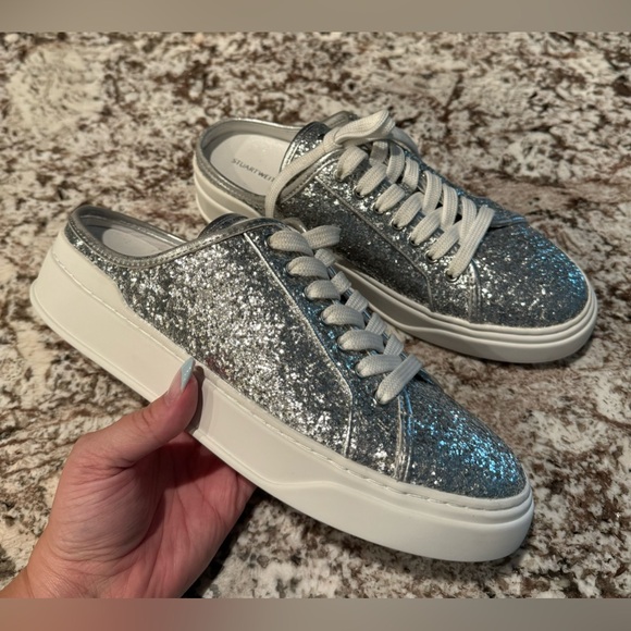 Stuart Weitzman Glitter Sneaker - Picture 2 of 8